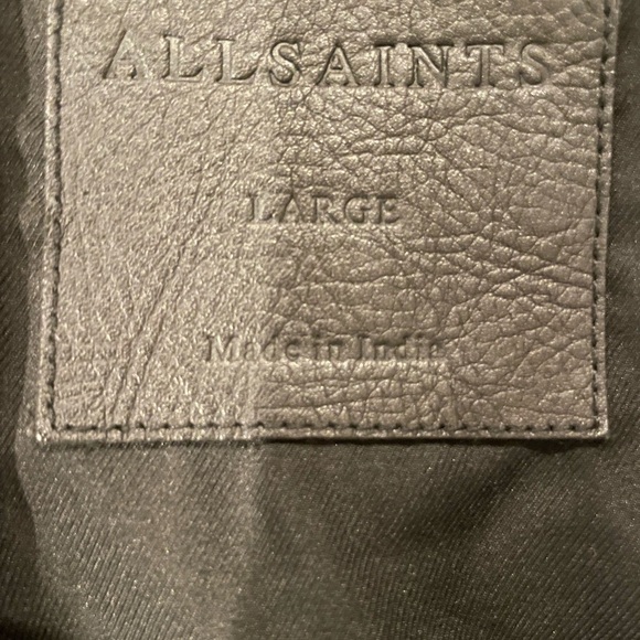 AllSaints ‘Wick’ Leather Biker Jacket - Picture 2 of 5